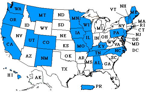 EPA State Climate Initiatives Map